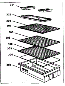 Shelfs parts for Danby Refrigerator DPR2262W from AppliancePartsPros.com