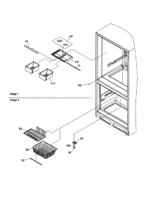 Crisper / Freezer Feature parts for Amana Bottom-Mount Refrigerator DRB1801AC-PDRB1801AC0 from AppliancePartsPros.com