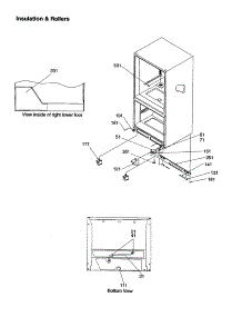 Insulation And Rollers parts for Amana Bottom-Mount Refrigerator DRB2101AC-PDRB2101AC0 from AppliancePartsPros.com