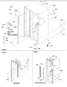 Cabinet Parts parts for Amana Side-By-Side Refrigerator DRS2362AC-PDRS2362AC0 from AppliancePartsPros.com