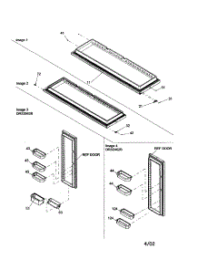 Refrigerator Door parts for Amana Side-By-Side Refrigerator DRS2462BW-PDRS2462BW0 from AppliancePartsPros.com