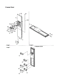 Freezer Door parts for Amana Side-By-Side Refrigerator DRS246RBB-PDRS246RBB0 from AppliancePartsPros.com