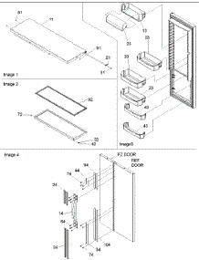 Refrigerator Door, Trim & Handles parts for Amana Side-By-Side Refrigerator DRS2662AW from AppliancePartsPros.com