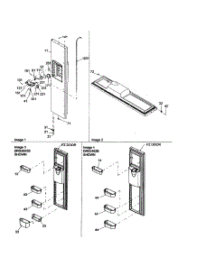 Freezer Door parts for Amana Side-By-Side Refrigerator DRS2663BB-PDRS2663BB0 from AppliancePartsPros.com