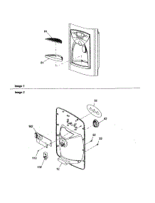 Facade parts for Amana Side-By-Side Refrigerator DRS2663BB-PDRS2663BB0 from AppliancePartsPros.com