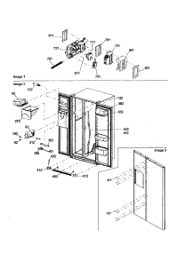 Controls / Light Shield / Door Handles parts for Amana Side-By-Side Refrigerator DRS2663BB-PDRS2663BB0 from AppliancePartsPros.com