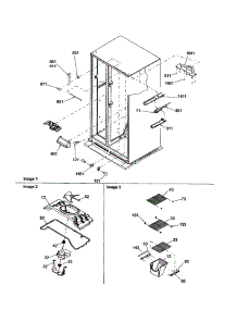 Fz. Shelving, Filter / Evap Fan Motor parts for Amana Side-By-Side Refrigerator DRS2663BW-PDRS2663BW0 from AppliancePartsPros.com
