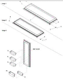 Refrigerator Door parts for Amana Side-By-Side Refrigerator DRSE663BC-PDRSE663BC0 from AppliancePartsPros.com