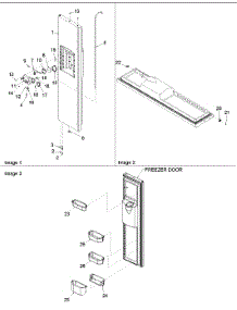 Freezer Door parts for Amana Side-By-Side Refrigerator DRSE663BC-PDRSE663BC0 from AppliancePartsPros.com