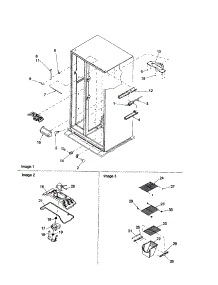 Freezer Shelving / Evap Fan Motor parts for Amana Side-By-Side Refrigerator DRSE663BW-PDRSE663BW0 from AppliancePartsPros.com