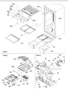 Interior Cabinets & Drain Block Assy parts for Amana Top-Mount Refrigerator DRT1802AW-PDRT1802AW0 from AppliancePartsPros.com