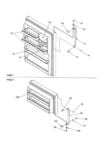 Door Handles / Door Shelves parts for Amana Top-Mount Refrigerator DRT2102AC-PDRT2102AC0 from AppliancePartsPros.com