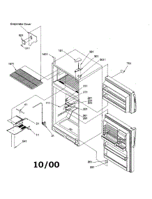 Door Hinges, Fz. Duct parts for Amana Top-Mount Refrigerator DRT2102AW-PDRT2102AW0 from AppliancePartsPros.com