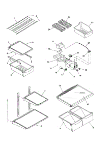 Refrigerator Shelving And Light parts for Amana Top-Mount Refrigerator DRT2102BC-PDRT2102BC0 from AppliancePartsPros.com