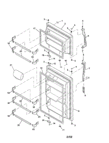 Door / Handles / Shelves parts for Amana Top-Mount Refrigerator DRTE801BW-PDRTE801BW0 from AppliancePartsPros.com