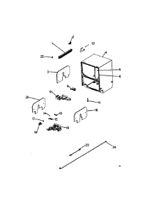 Cabinet parts for  Dishwasher DS603-88412 from AppliancePartsPros.com