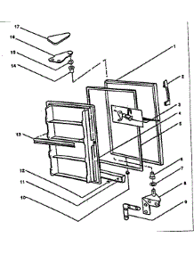Door Parts parts for Danby Upright Freezer DUF1656WEY from AppliancePartsPros.com