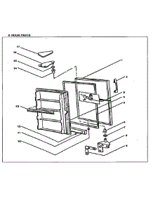 Door Assy parts for Danby Upright Freezer DUF1700WEY from AppliancePartsPros.com