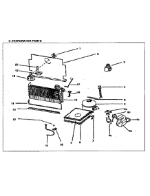 Evaporator Parts parts for Danby Upright Freezer DUF1700WEY from AppliancePartsPros.com