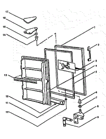 Door Assy parts for Danby Upright Freezer DUF1704WE from AppliancePartsPros.com