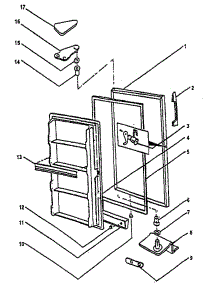 Door Assy parts for Danby Upright Freezer DUF7420W from AppliancePartsPros.com