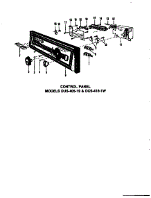 Counter Panel parts for Caloric Dishwasher DUS-401-1W from AppliancePartsPros.com
