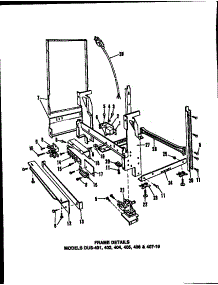 Frame Details parts for Caloric Dishwasher DUS-404-19 from AppliancePartsPros.com