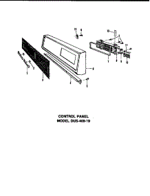 Counter Panel parts for Caloric Dishwasher DUS-409-19 from AppliancePartsPros.com