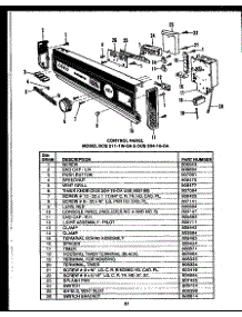 Control Panel (Dus202-1W-0A) (Dus204-19-Oa) (Dcs211-1C-Oa) (Dcs211-1A-Oa) (Dcs211-1L-Oa) (Dcs211-1H-Oa) (Dcs211-1W-Oa) parts for Caloric Dishwasher DUS207-19-OA from AppliancePartsPros.com
