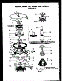 Motor parts for Caloric Dishwasher DUS314-19/MN01 from AppliancePartsPros.com