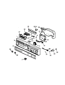 Escutcheon / Timer parts for Caloric Dishwasher DUS600B,WW/P1173717W from AppliancePartsPros.com