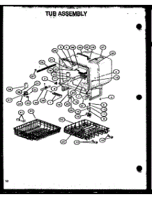 Tub Assembly (Gax100l / P1139727nl) (Dus200w / P1139728nw) (Dus300l / P1139729nl) (Dus300b / P1139729nb) (Dus400b / P1139730nb) (Dus500b / P1139731nb) (Ddw550b / P1139735nb) parts for Caloric Dishwasher DUS600WW/P1139732NW from AppliancePartsPros.com