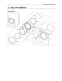 Front & Door Assy parts for Samsung Dryer DV210AEW/XAA-01 from AppliancePartsPros.com