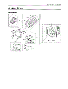 Drum Assy parts for Samsung Dryer DV210AEW/XAA-01 from AppliancePartsPros.com