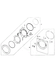 Door Assy parts for Samsung Dryer DV220AEW/XAA-00 from AppliancePartsPros.com