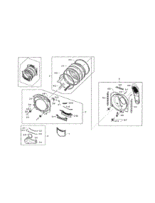 Drum parts for Samsung Dryer DV220AEW/XAA-01 from AppliancePartsPros.com