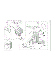 Main Assy parts for Samsung Dryer DV22K6800EW/A1-11 from AppliancePartsPros.com