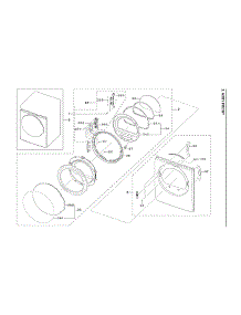 Front Assy parts for Samsung Dryer DV22K6800EW/A1-11 from AppliancePartsPros.com