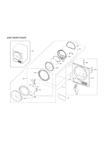 Front Parts Assy parts for Samsung Dryer DV22N6850HX/A2-00 from AppliancePartsPros.com