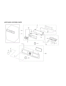 Control Panel Parts Assy parts for Samsung Dryer DV22N6850HX/A2-00 from AppliancePartsPros.com