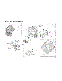 Drum / Inner Parts Assy parts for Samsung Dryer DV22N6850HX/A2-00 from AppliancePartsPros.com