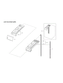 Drawer Parts Assy parts for Samsung Dryer DV22N6850HX/A2-00 from AppliancePartsPros.com