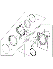 Door Assy parts for Samsung Dryer DV330AEW/XAA-00 from AppliancePartsPros.com