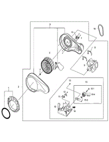 Motor Assy parts for Samsung Dryer DV330AEW/XAA-00 from AppliancePartsPros.com