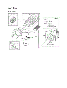 Drum Assy parts for Samsung Dryer DV350AEP/XAA-01 from AppliancePartsPros.com