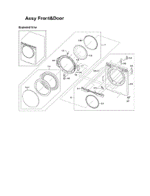 Front & Door Assy parts for Samsung Dryer DV419AGU/XAA-03 from AppliancePartsPros.com