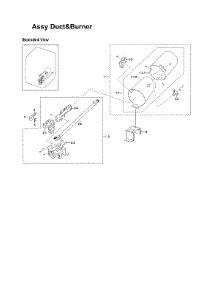 Duct & Burner Assy parts for Samsung Dryer DV419AGU/XAA-04 from AppliancePartsPros.com