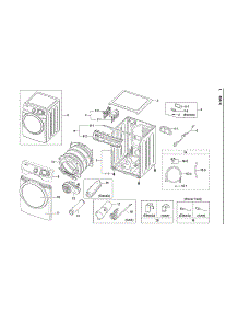 Main Parts parts for Samsung Dryer DV42H5000EW/A3-04 from AppliancePartsPros.com