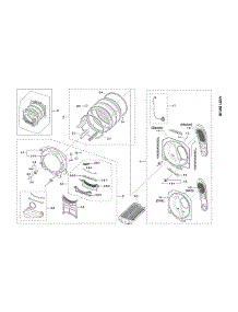 Drum Assy parts for Samsung Dryer DV42H5200EF/A3-01 from AppliancePartsPros.com