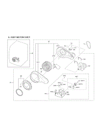 Motor Duct Assy parts for Samsung Dryer DV42H5200EF/A3-03 from AppliancePartsPros.com